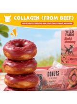 WILD FARM donut kolagenowy z kaczką i truskawkami 7cm 10x50g przysmak dla psa