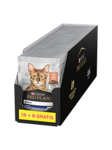 PRO PLAN Nutrisavour Delicate Karma dla kotów delikatne kawałki z łososiem w sosie 26x85g (18+8 GRATIS)