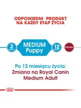 ROYAL CANIN Medium Puppy 15kg karma sucha dla szczeniąt, od 2 do 12 miesiąca, ras średnich + niespodzianka dla psa GRATIS!