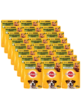 PEDIGREE Adult saszetka 24x100 g - mokra karma pełnoporcjowa, kawałki bogate w mieszankę jagnięciny i wątróbki w galaretce dla dorosłych psów