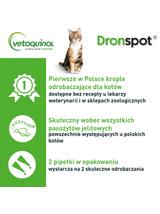 VETOQUINOL Dronspot Roztwór Do Nakrapiania Dla Małych Kotów o masie ciała od 0,5kg do 2,5kg 30mg/7,5mg (2x0,35ml)