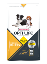 VERSELE-LAGA Opti Life Puppy Medium 1kg - z kurczakiem - dla szczeniąt średnich ras + niespodzianka dla psa GRATIS!
