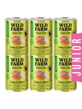 WILD FARM Premium Grain Free Turkey and Salmon Junior 6x400g  - bezzbożowa karma dla kociąt