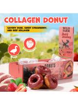 WILD FARM donut kolagenowy z kaczką i truskawkami 7cm 10x50g przysmak dla psa