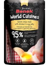 Super Benek World Cuisines Karma pełnoporcjowa dla dorosłych kotów. Potrawka po holendersku z kurczakiem w jajecznej galaretce 100g