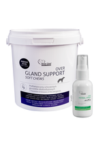 OVER Gland Support soft chews - na gruczoły około odbytowe -  90 żujek + Herbal Spray 50ml GRATIS