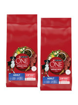 PURINA ONE Adult Medium/Maxi Karma dla dorosłych psów bogata w wołowinę z ryżem 2x12 kg
