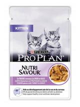 PRO PLAN Nutrisavour Kitten Karma dla kociąt delikatne kawałki z indykiem w sosie 26x85g