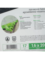 Agrowłóknina wiosenna 17g biała, 1,6 x 20m