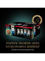 SHEBA Delicacy Rybne Smaki saszetki 80x85 g – mokra karma pełnoporcjowa dla dorosłych kotów, w galaretce (kawałki z: łososiem, białą rybą, tuńczykiem, dorszem)