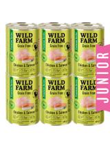 WILD FARM Premium Grain Free Chicken and Salmon Junior 12x400g  - bezzbożowa karma dla kociąt