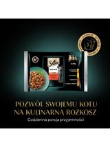 SHEBA saszetka 4x85g Selection in Sauce Soczyste Smaki - mokra karma dla kotów w sosie (z wołowiną, z jagnięciną, z kurczakiem, z indykiem)