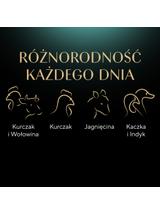 SHEBA saszetka 4x85g Selection in Sauce Soczyste Smaki - mokra karma dla kotów w sosie (z wołowiną, z jagnięciną, z kurczakiem, z indykiem)