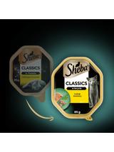 SHEBA Classics tacka 22x85 g – mokra karma pełnoporcjowa dla dorosłych kotów, koktajl drobiowy, w terynie