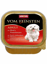 ANIMONDA Dog Vom Feinsten Adult smak: wołowina i serca indyka 6 x 150g