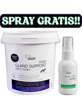 OVER Gland Support soft chews - na gruczoły około odbytowe -  90 żujek + Herbal Spray 50ml GRATIS