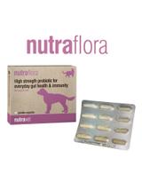 NUTRAVET Nutraflora For Dogs & Cats 48kaps - Probiotyk o wysokiej sile wspomagający codzienne zdrowie jelit i odporności