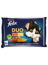 FELIX Duo Wiejskie Smaki w galaretce 4x85g