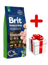 BRIT Premium By Nature Adult XL 15kg + niespodzianka dla psa GRATIS!