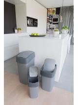 Curver Kosz na śmieci "FLIP BIN" 10L Srebrny/grafit