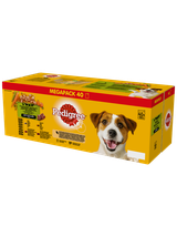PEDIGREE Adult saszetka 40x100g - Mix Smaków z warzywami w sosie, mokra karma pełnoporcjowa dla dorosłych psów