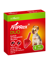 FIPREX DUO S 67 mg + 60,3 mg roztwór do nakrapiania dla psów