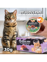 UNIQ PETS KARMA MOKRA DLA KOTA ROYAL BEEF pasztecik wołowy z nasionami babki lancetowatej 30 g x 8 szt