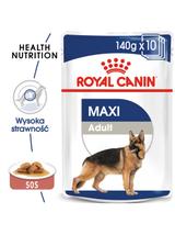 ROYAL CANIN Maxi Adult 10x140g karma mokra w sosie dla psów dorosłych ras dużych