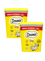 DREAMIES Mega Pudełko 2x350 g – karma uzupełniająca dla dorosłych kotów, z pysznym serem