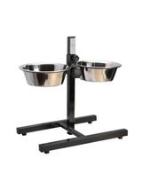 Miski na stojaku regulowanym 2 x 2,8L śr.24cm