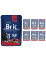 BRIT Cat WOŁOWINA i GROSZEK 6x100g