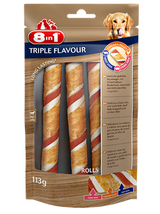 8in1 Przysmak TRIPLE FLAVOUR rolls - mięsna rolada 113g