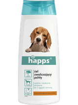 HAPPS - żel zwalczający pchły 150ml + 2x Czyścik do usuwania sierści - łapka GRATIS!!