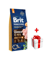 BRIT Premium By Nature Adult M 8kg  + niespodzianka dla psa GRATIS!