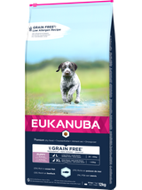 EUKANUBA Puppy&Junior Large Breeds Grain Free 12kg + niespodzianka dla psa GRATIS!