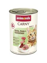 ANIMONDA Cat Carny Adult smak: kurczak, indyk, królik 6x400g