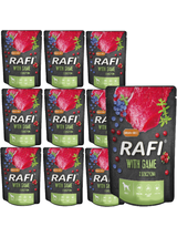 RAFI z dziczyzną dla psa - saszetka (czarne opakowanie) 10x300g