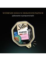 SHEBA Finesse tacka 44x85 g – mokra karma pełnoporcjowa dla dorosłych kotów, z łososiem, w pasztecie