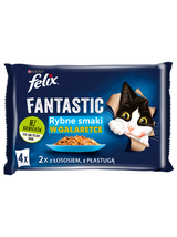 FELIX Rybne Smaki w galaretce z łososiem i gładzicą  12x(4x85g)