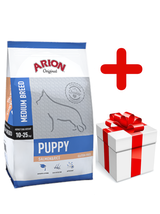 ARION Original Puppy Medium Breed Salmon & Rice 12kg + niespodzianka dla psa GRATIS!