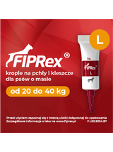 Fiprex L, 300 mg/4 ml, roztwór do nakrapiania dla psów+ TRIXIE Szczypce do usuwania kleszczy 9cm