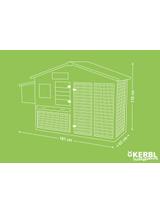 KERBL Domek dla kur z wybiegiem, 181x65x118cm