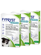 KRKA Fypryst Combo krople na pchły i kleszcze dla psa 10-20 kg 134mg/1,34ml 3 szt