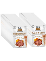 BRIT CARE Cat  Pouches Fillets in Gravy with Hearty Duck 24x85g