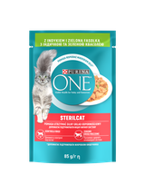 Purina One Sterilcat z indykiem i zieloną fasolką 85g