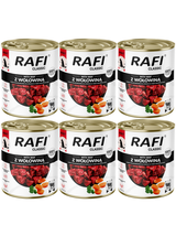 DOLINA NOTECI Mokra karma dla psa Rafi Classic z wołowiną 6x800g