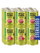 WILD FARM Premium Grain Free Turkey and Veal / Lamb and Tuna 24x400g  - bezzbożowa karma dla kota sterylizowanego