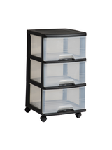 Curver Regał do przechowywania (3 x 20L) czarny