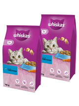 WHISKAS Adult 2x14 kg - sucha karma dla dorosłego kota, z pysznym tuńczykiem
