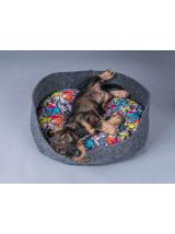 AMIPLAY- Legowisko owalne 2 w 1 Hygge- M